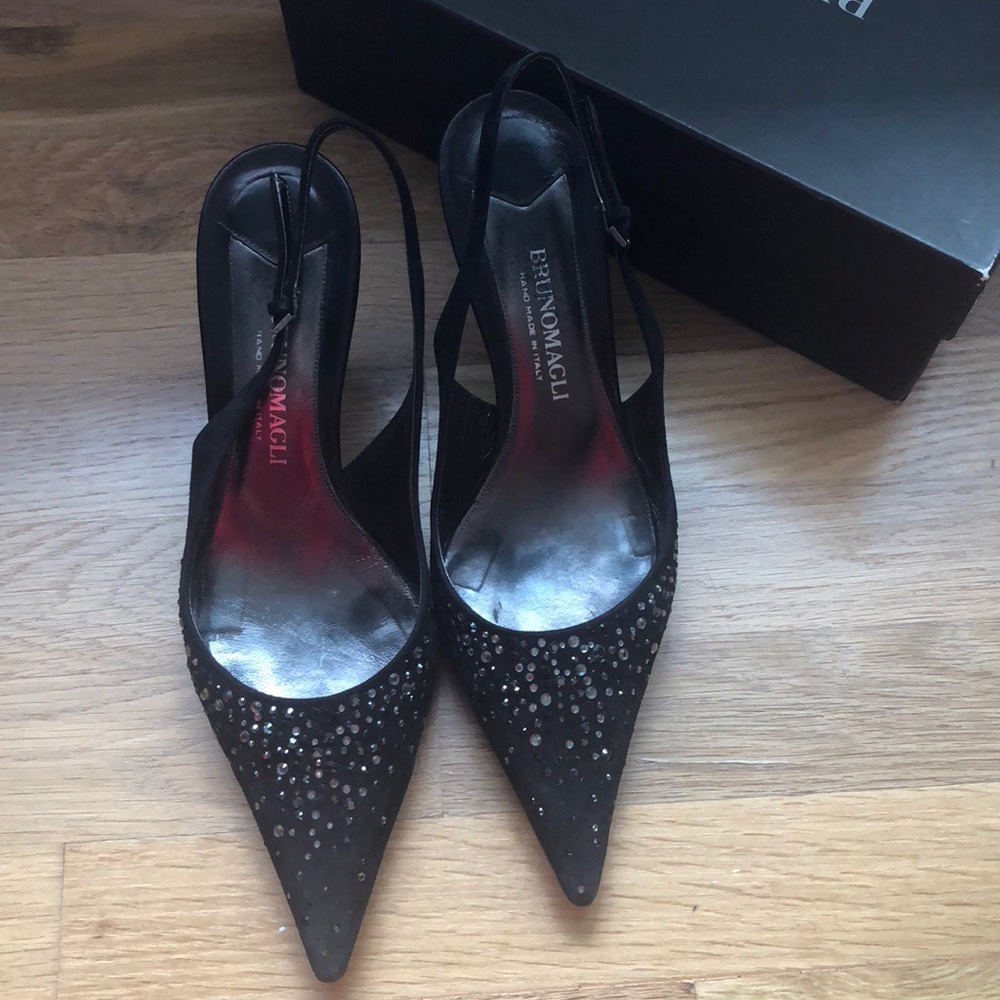 Bruno Magli evening shoes with Swarovski crystals